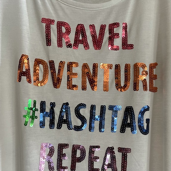 Soho Fun Tee with Sequins. NWT - Picture 2 of 3